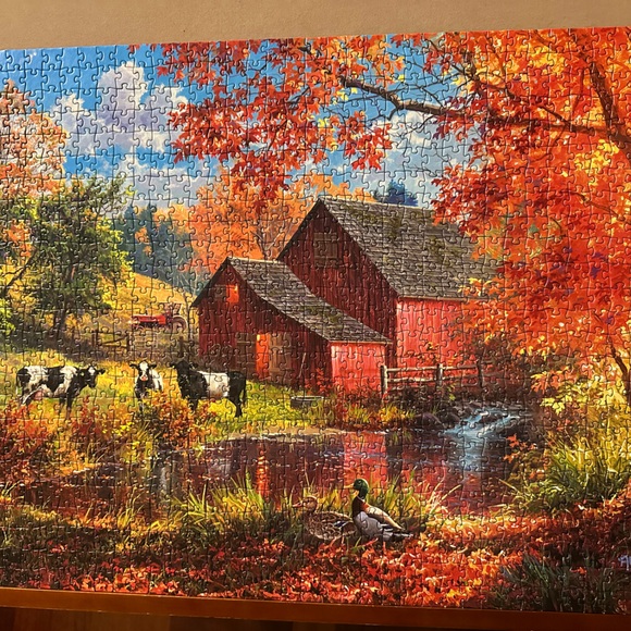 1000 piece Jigsaw Puzzle Life on the Farm - Autumn Fall Abraham Hunter - Picture 2 of 13